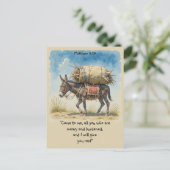 Bibelbibliotheksangebot Matt Postkarte (Stehend Vorderseite)