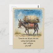 Bibelbibliotheksangebot Matt Postkarte (Vorne/Hinten)