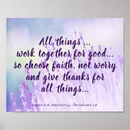 Bibelbibliotheksfördernde Zitate Blume Lila Poster