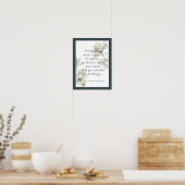 Bibelbibliotheksfördernde Zitate Weiße Blume Poster (Küche)