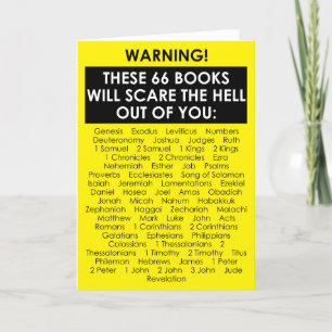 Bibelbuch Liste Scare Hell Out Funny Christlich Dankeskarte