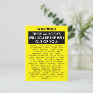 Bibelbuch Liste Scare Hell Out Funny Christlich Postkarte