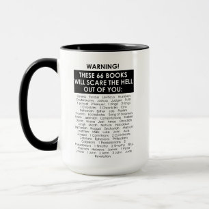 Bibelbuch Liste Scare Hell Out Funny Christlich Tasse