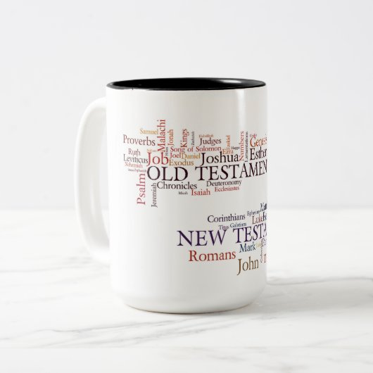 Bibelbücher der Tasse (Vorderseite Links)