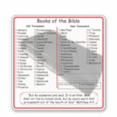 Bibelbücher vom Karo Aufkleber (Vorderseite)