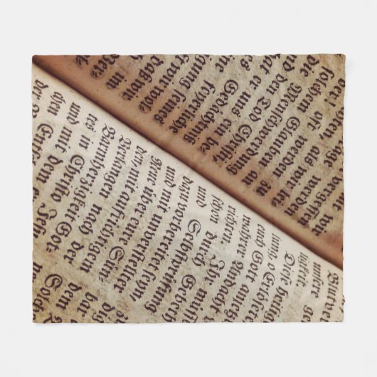Bibelbuchseite mit Textur Fleecedecke (Vorderseite (Horizontal))