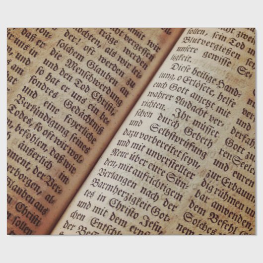Bibelbuchseite mit Textur Geschenkpapier (Flach)