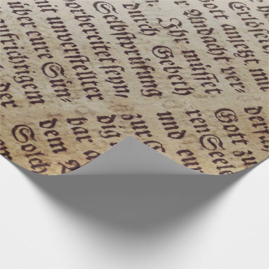 Bibelbuchseite mit Textur Geschenkpapier (Ecke)