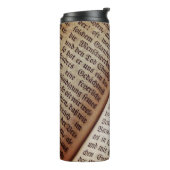 Bibelbuchseite mit Textur Thermosbecher (Nach links gedreht)