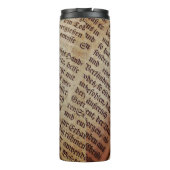 Bibelbuchseite mit Textur Thermosbecher (Rückseite)
