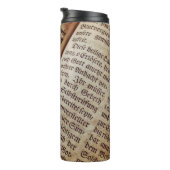 Bibelbuchseite mit Textur Thermosbecher (Nach rechts gedreht)