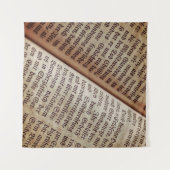 Bibelbuchseite mit Textur Wandteppich (Vorderseite (Horizontal))