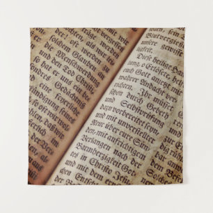 Bibelbuchseite mit Textur Wandteppich
