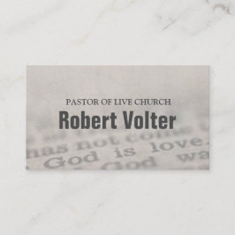 Bibelchristlich-religiöse Visitenkarte