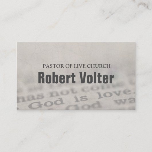 Bibelchristlich-religiöse Visitenkarte (Vorderseite)
