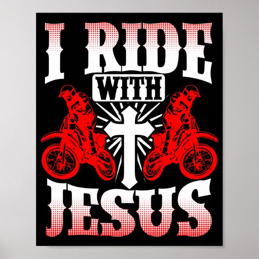 Bibelfahrer mit dem Motorrad I fahre mit Jesus Poster (Vorne)