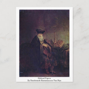 Bibelfigur von Rembrandt Harmenszoon Van Rijn Postkarte