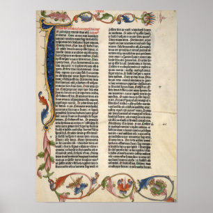Bibelgenese Gutenberg-Seite 1 Plakat