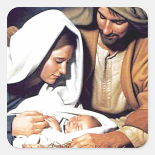 Bibelglauben Jesus Christus inspirierendes Gebet Quadratischer Aufkleber