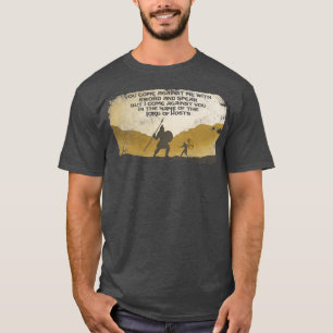 Bibelhelden David und Goliath beunruhigt T-Shirt