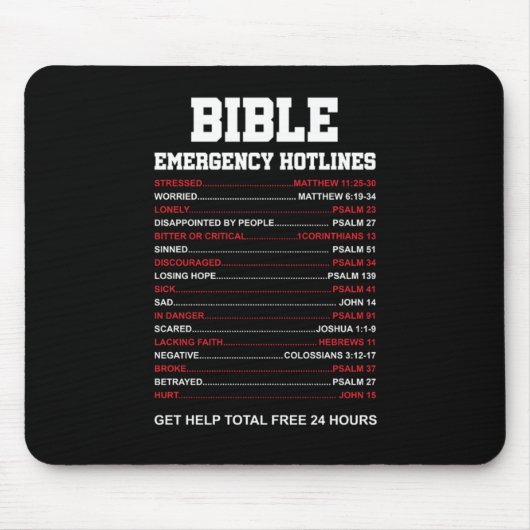Bibelhotlines Bible Verse Christlich Jesus Gift Mousepad (Vorne)