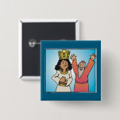 Bibelkönigin und Prophet Glaubensbekenntnisse Button (Vorne & Hinten)