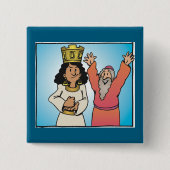 Bibelkönigin und Prophet Glaubensbekenntnisse Button (Vorderseite)