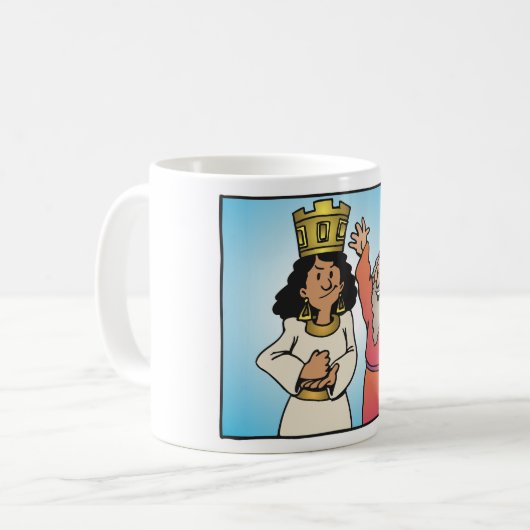 Bibelkönigin und Prophet Glaubensbekenntnisse Kaffeetasse (Vorderseite Links)