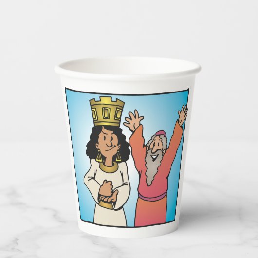 Bibelkönigin und Prophet Glaubensbekenntnisse Pappbecher (Vorderseite)