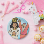 Bibelkönigin und Prophet Glaubensbekenntnisse Pappteller (Party)