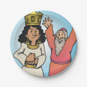 Bibelkönigin und Prophet Glaubensbekenntnisse Pappteller (Vorderseite)