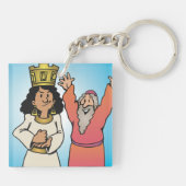 Bibelkönigin und Prophet Glaubensbekenntnisse Schlüsselanhänger (Rückseite)