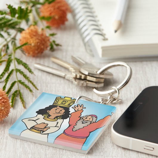 Bibelkönigin und Prophet Glaubensbekenntnisse Schlüsselanhänger