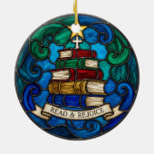 Bibelkreuz für religiöse Bücher Keramik Ornament (Hinten)