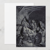 Bibelkrippe Feiertagskarte (Vorne/Hinten)