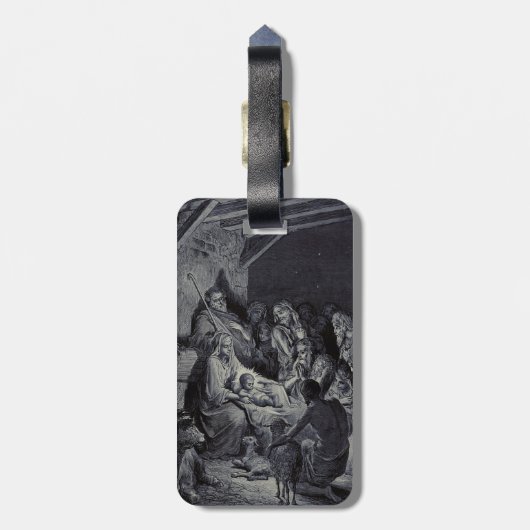 Bibelkrippe Gepäckanhänger (Rückseite vertikal)