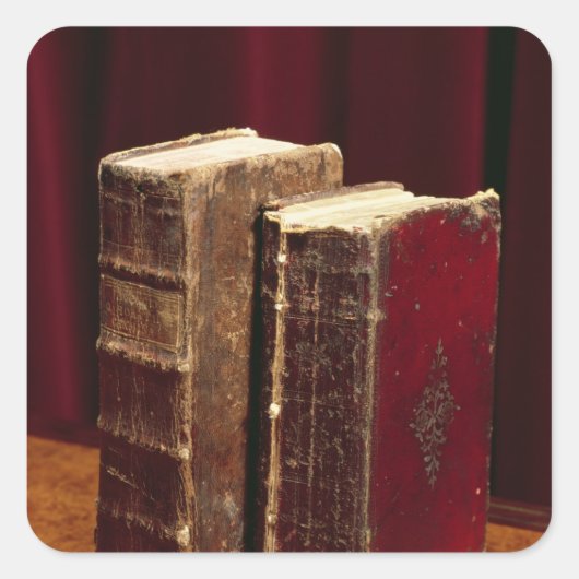 Bibeln von Lord Byron und Augusta Leigh Quadratischer Aufkleber (Vorderseite)