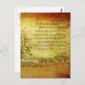 Bibelpassage, Grunge Landschaft Postkarte (Vorne/Hinten)