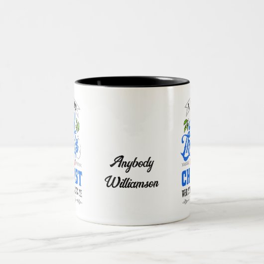 Bibelphilippiner 4:13 Text ermutigen zur Personali Zweifarbige Tasse (Mittel)