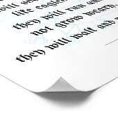 Bibelposter, Christliches Poster, Isaiah 40:31 Poster (Ecke)