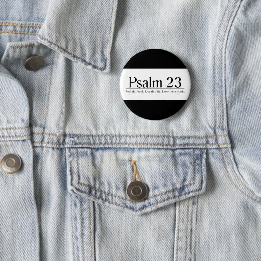 Bibelpsalm 23 button (Beispiel)