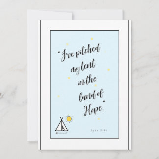 Bibels über hoffnungsblauen Hintergrund Dankeskarte