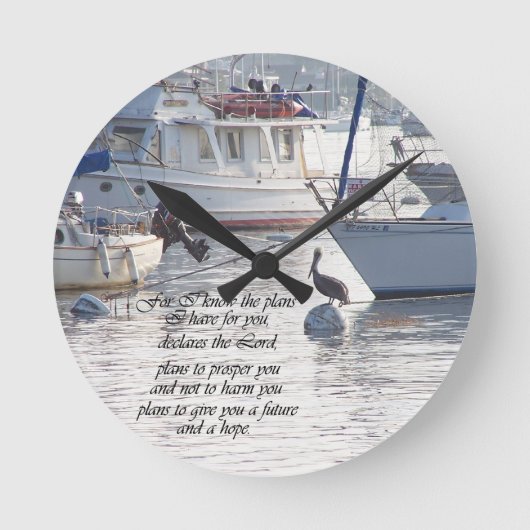 Bibelschrift Christlich Inspiration Runde Wanduhr (Vorderseite)