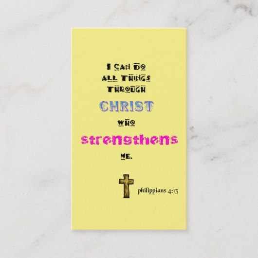 Bibelschrift Christlich Visitenkarte (Vorderseite)