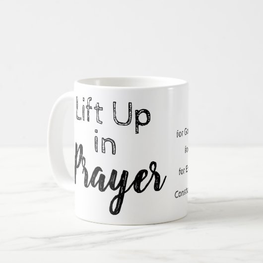 Bibelschrift Gebet Kaffeetasse (Vorderseite Links)