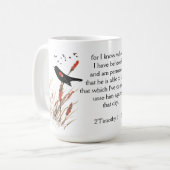 Bibelschrift Gott Ich kenne Blackbird Kaffeetasse (Vorderseite Links)