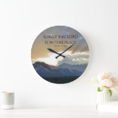 Bibelschrift Grand Tetons Große Wanduhr (Zuhause)