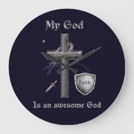 Bibelschrift Große Wanduhr