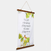 Bibelschrift Hebräisch 11 Hummingvogelbaum Wandteppich Mit Holzrahmen (Gewinkelt)