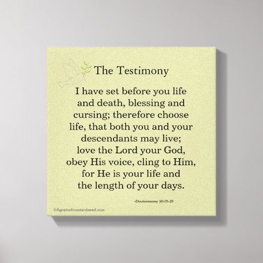 Bibelschrift Inspiration Leinwanddruck (Vorderseite)